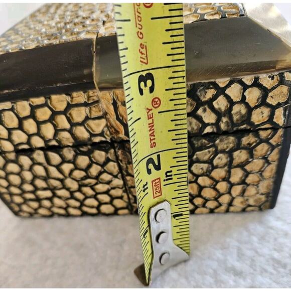 Shell Mother OF PEARL Box With Lid. Vintage, TEA Jewelry Trinket Box - Picture 9 of 10